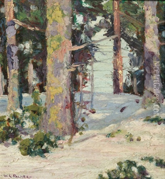 Trees In Winter Oil Painting - Walter Launt Palmer