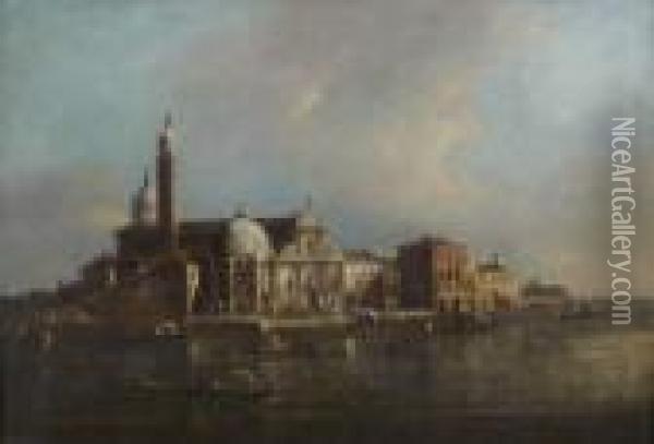 Vue De L'isola Di San Michele Pres De Murano Oil Painting - Francesco Guardi