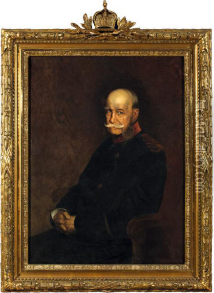 Kaiser Wilhelm I Oil Painting - Franz von Lenbach