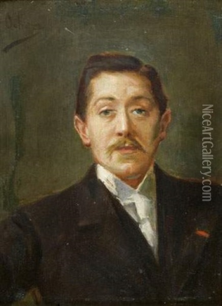 Portrait D'homme Oil Painting - Raphael De Ochoa y Madrazo