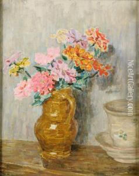 Bouquet De Fleurs Oil Painting - Jenny Montigny