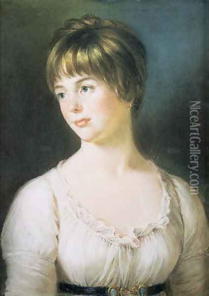 Portrait of a Young Girl, c.1780 Oil Painting - John Russell