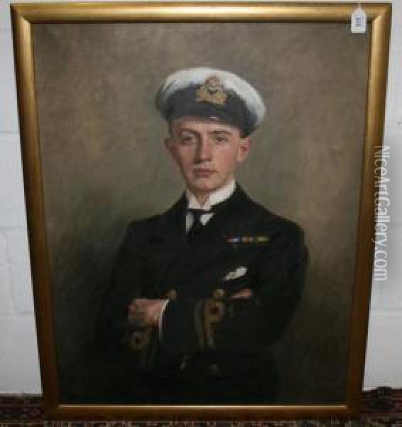 Royal Naval Air Service Officer Oil Painting - Edward Patry