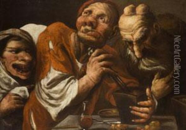 Die Alchemisten Oil Painting - Pietro Della Vecchio