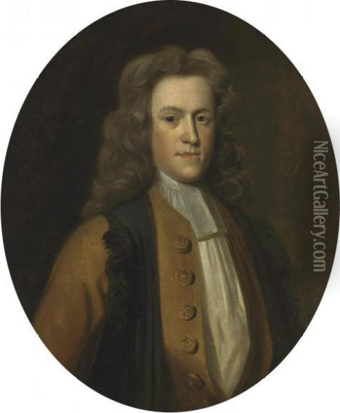 Portrait Of A Gentleman Oil Painting - Johann Closterman