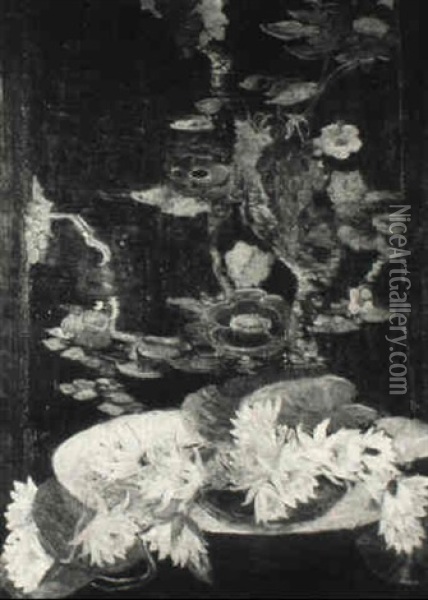 Lilies Oil Painting - Dorothea M. Litzinger