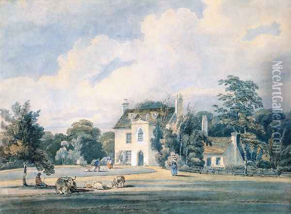 Chalfont Lodge, Buckinghamshire Oil Painting - Thomas Girtin