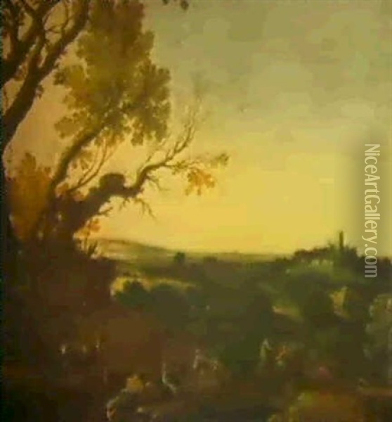 Sudliche Landschaft Mit Hirten Oil Painting - Paul Bril