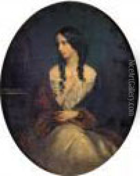 Portrait Of Lady Anna Maria Arabella Fermor, Lady Hesketh Oil Painting - Sir Francis Grant