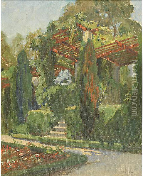 Giardino In Fiore Oil Painting - Carlo Wostry