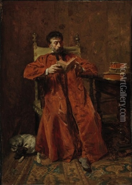 A Venetian Noble Oil Painting - Ernest Meissonier