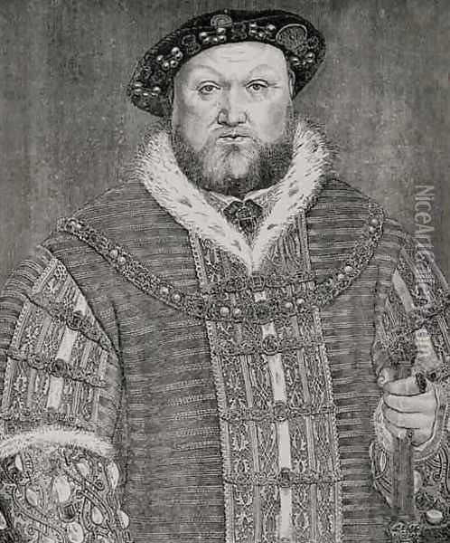 Henry VIII 1491-1547 Oil Painting - Hans Holbein the Younger