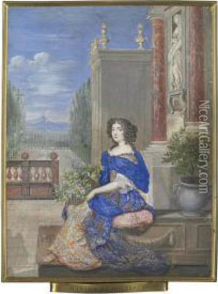 Presumed Portrait Of Madame De Montespan Oil Painting - Joseph Ii Werner