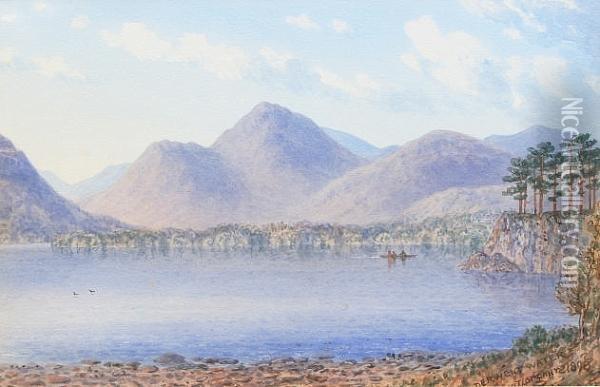Derwent Water Oil Painting - William Taylor Longmire