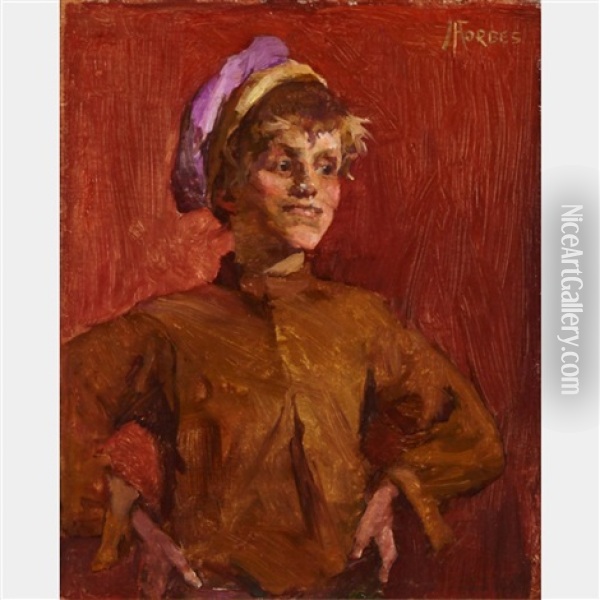 Young Boy Oil Painting - Elizabeth Adela Forbes