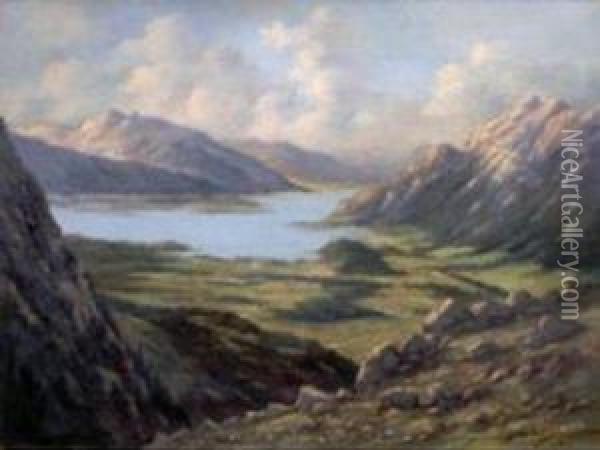 Lac De Montagne Oil Painting - Hermann Schmidt