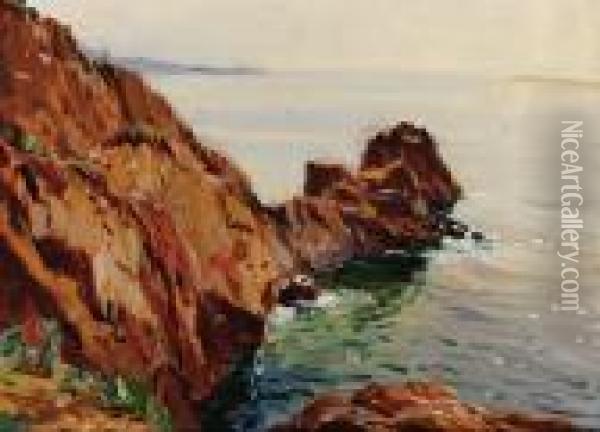Rocks, Capri Oil Painting - Constantin Alexandr. Westchiloff