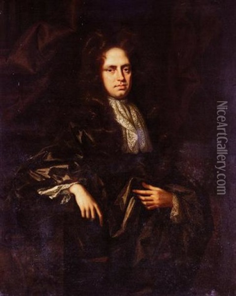 Portrait Of A Gentleman (sir Henry Monson?) Oil Painting - John Closterman
