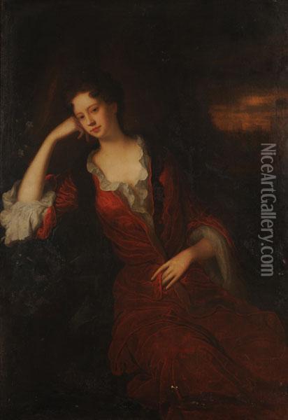 Ritratto Di Gentildonna In Rosso Oil Painting - Thomas Gainsborough