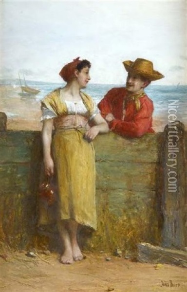 Courtship Oil Painting - John Burr