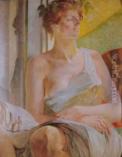Portrait of a Woman Oil Painting - Jacek Malczewski