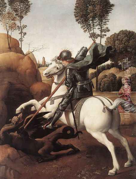 St George and the Dragon Oil Painting - Raphael