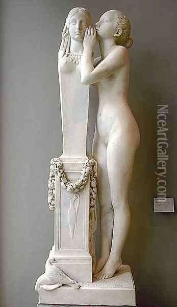 Premier secret confie n Venus (First secret entrusted to Venus) Oil Painting - Francois Jouffroy
