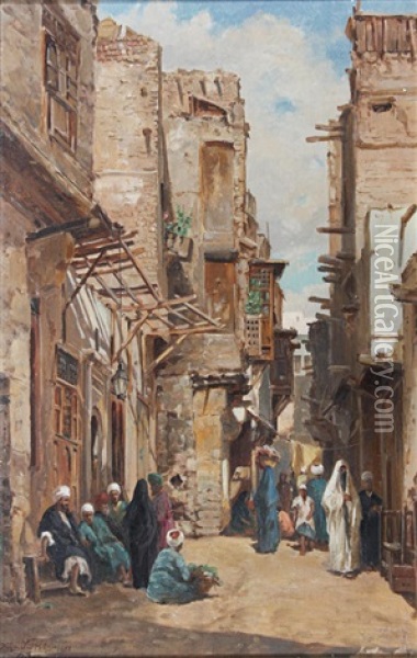 Cairo Oil Painting - John Varley the Younger