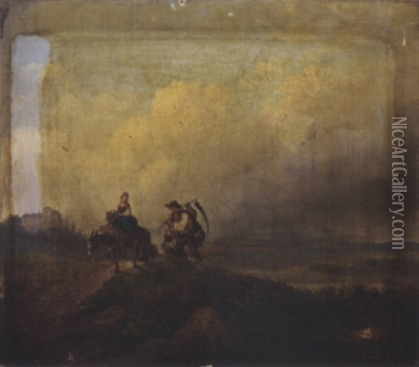 Bringing Home The Harvest Oil Painting - Frederik Niels Martin Rohde