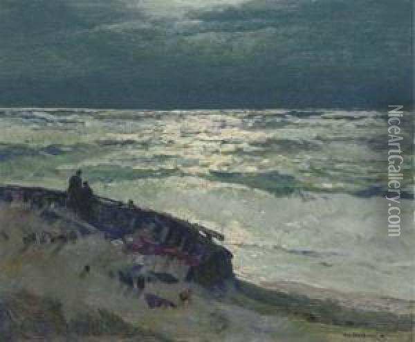 Solitude By The Sea Oil Painting - George Elmer Browne
