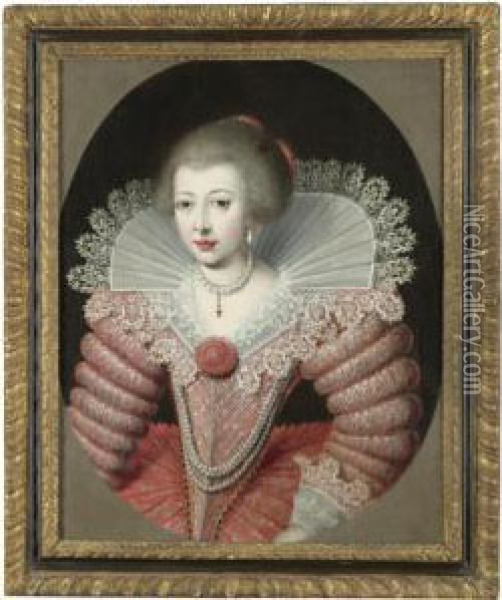 Portrait Of A Lady Oil Painting - Marcus Ii Gerards