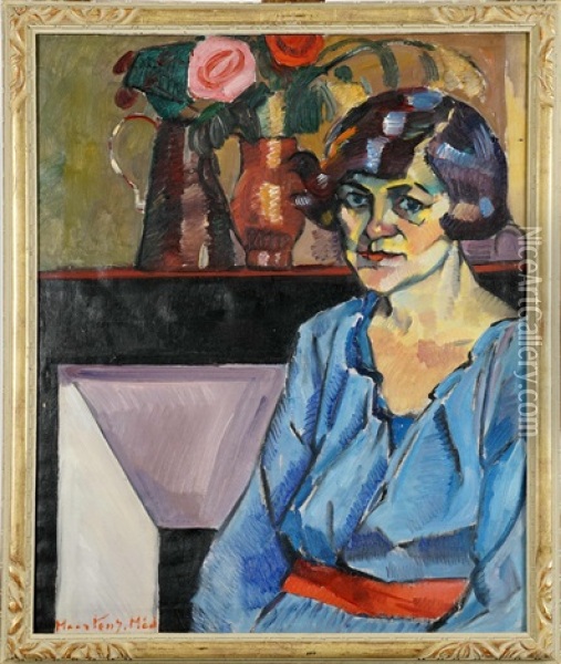 Portrait De Marthe Guillain Oil Painting - Medard Maertens