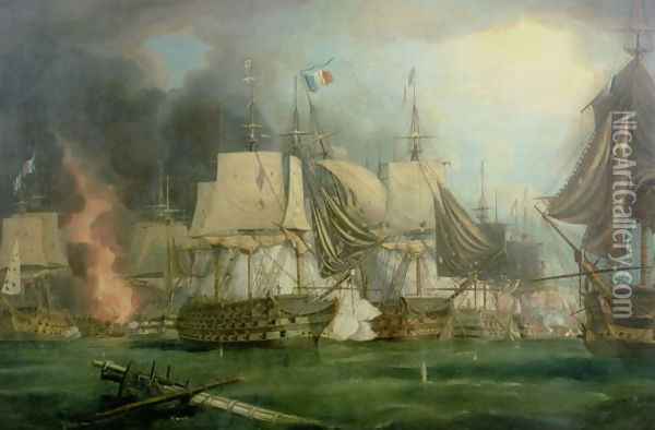 Battle of Trafalgar, 1805 Oil Painting - George Chambers