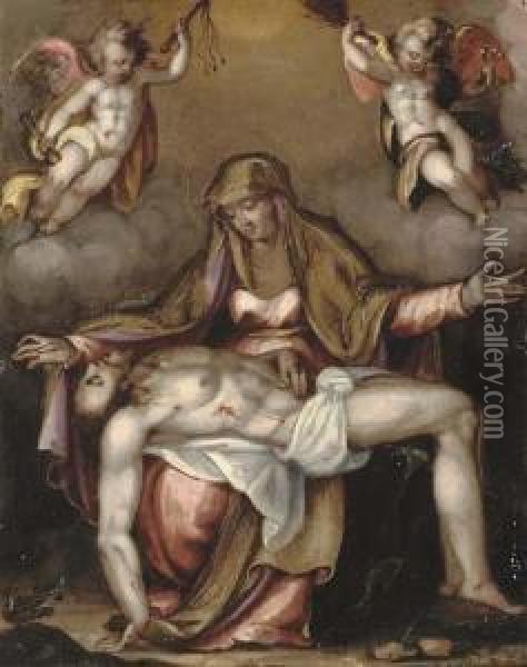 The Pieta Oil Painting - Denys Fiammingo Calvaert