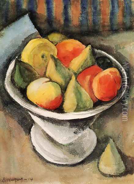 Fruit Bowl Oil Painting - Samuel Halpert