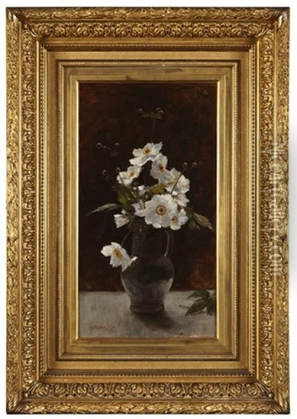 White Still Life Oil Painting - George Reid