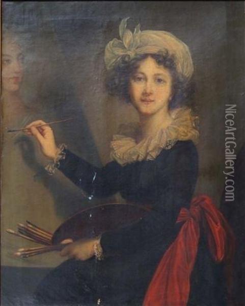 Self Portrait Of The Artist Painting Oil Painting - Elisabeth Vigee-Lebrun