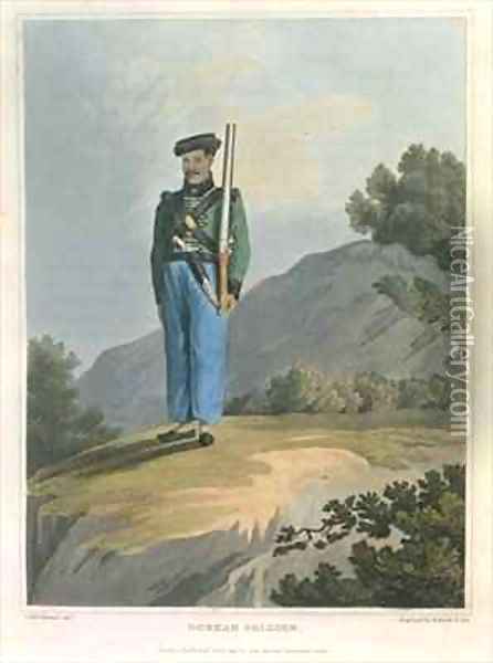 Gorkah Soldier Oil Painting - Fitzclarence, George Augustus