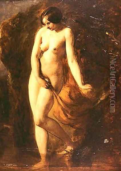 The Bather Oil Painting - William Etty