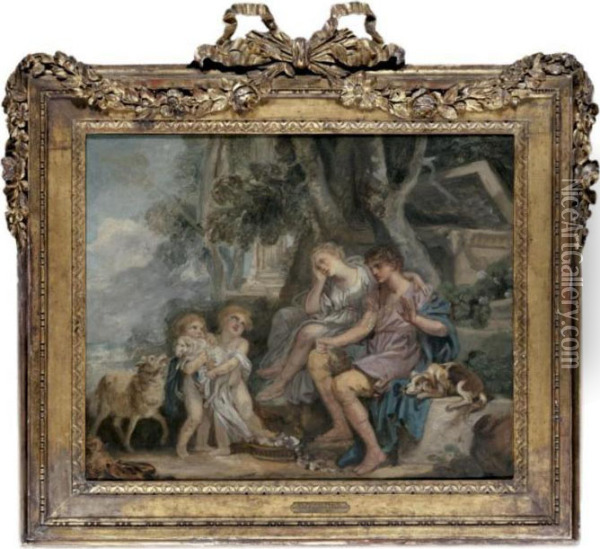 Un Premier Chagrin (a First Sorrow) Oil Painting - Jean Baptiste Greuze