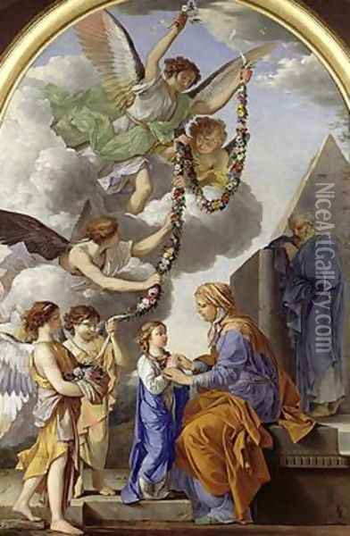 The Education of the Virgin Oil Painting - Marguerite de La Hyre