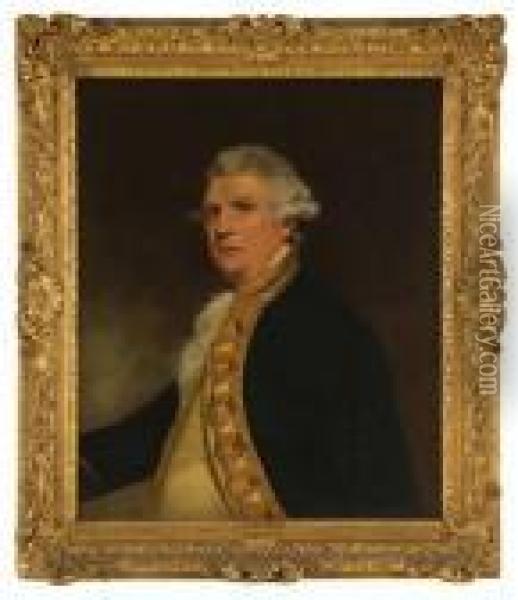 Portrait Of Admiral Viscount Keppel In Uniform. Oil Painting - Sir Joshua Reynolds