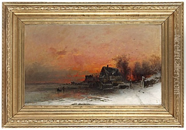 Aftonrodnad Oil Painting - Wilhelm von Gegerfelt