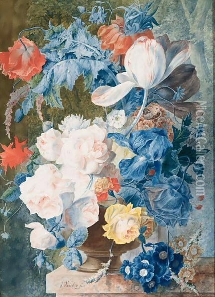 Flower Still-Life Oil Painting - Jan van Os
