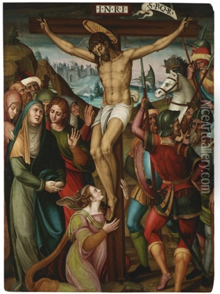 The Crucifixion Oil Painting - Martin Gomez the Elder