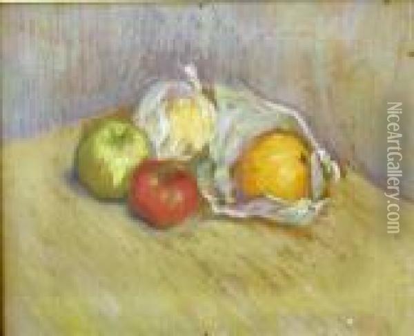 Oranges Et Pommes Oil Painting - Raphael-Leon Leguilloux