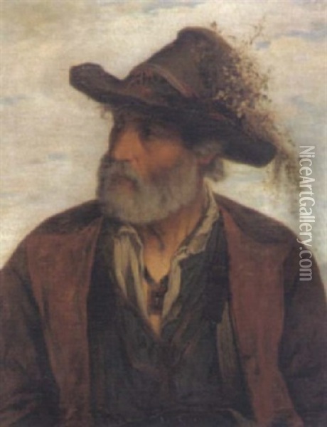 Sudtiroler Bauer Oil Painting - Josef Bueche