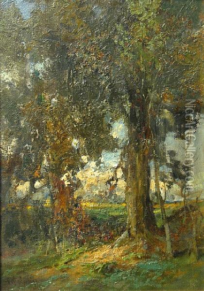At The Edge Of The Wood Oil Painting - Augustus Frederick Lafosse Kenderdine