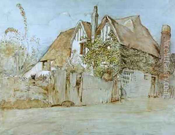 Ivy Cottage, Shoreham Oil Painting - Samuel Palmer
