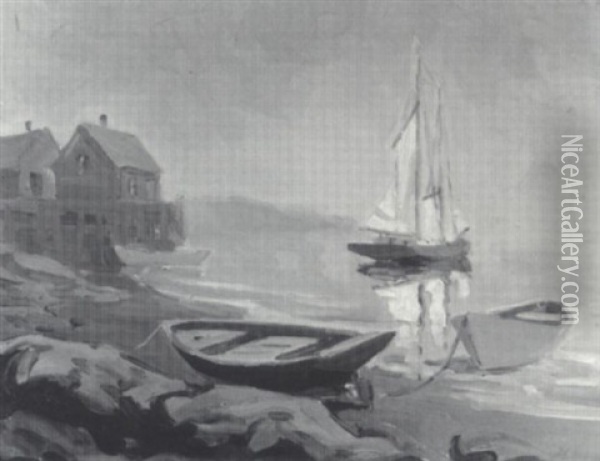 A Sea Turn Oil Painting - Frederick J(ulian) Ilsey